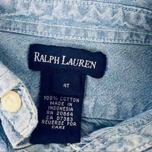 Ralph Lauren Shirts & Tops - Ralph Lauren Button Down Shirt Denim Blue Jean Ralph Lauren Shirts & Tops - Ralph Lauren Button Down Shirt Denim Blue Jean